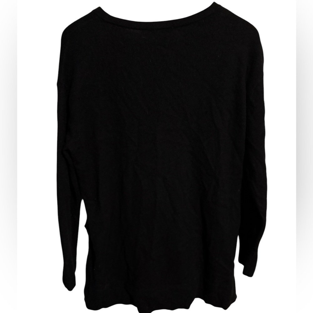J. Jill Black Crew Neck Cashmere crewneck tunic Sweater women’s sz Small Petite - Picture 4 of 8